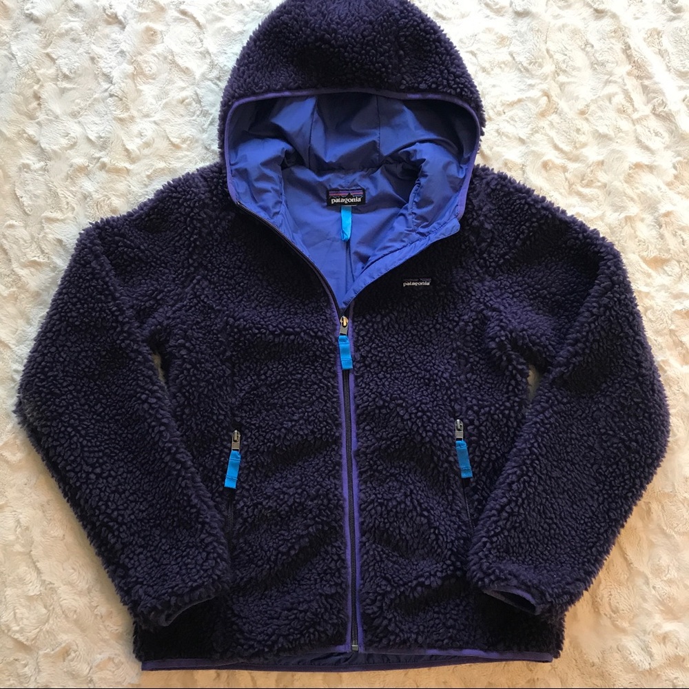 Patagonia Retro X Cardigan Purple Teddy Fleece Jacket